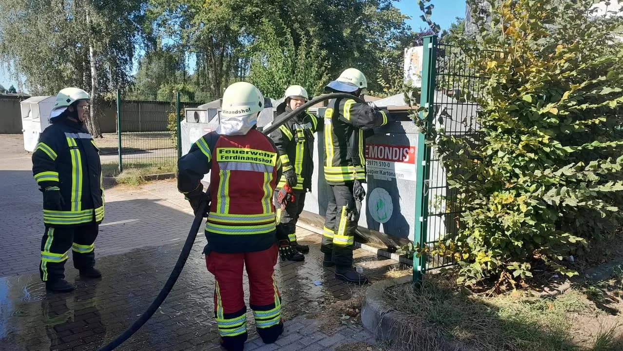 B Klein Mülltonnenbrand