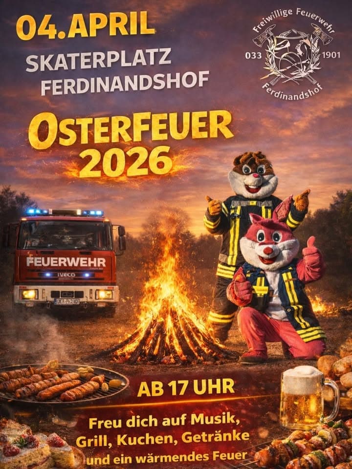 Osterfeuer 2026 in Ferdinandshof